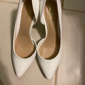 White Aldo Pumps